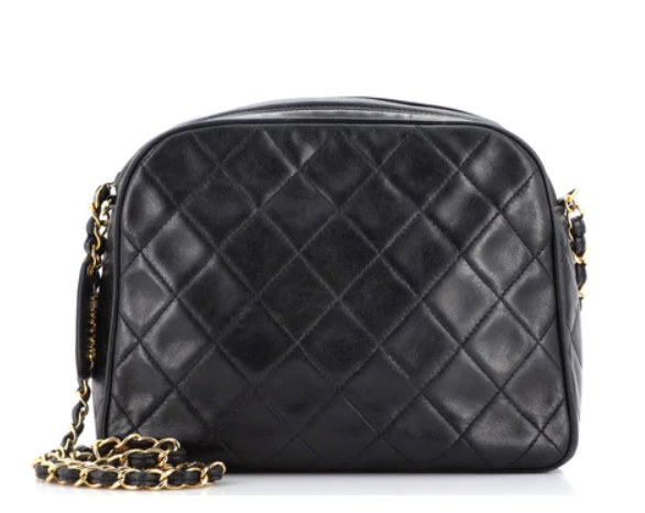 Chanel Vintage Chain Camera Bag Quilted Lambskin