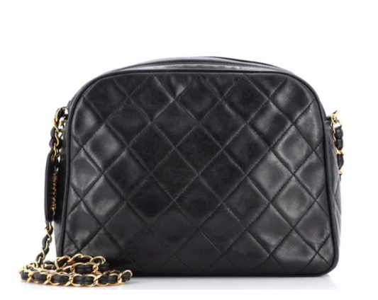 Chanel Vintage Chain Camera Bag Quilted Lambskin