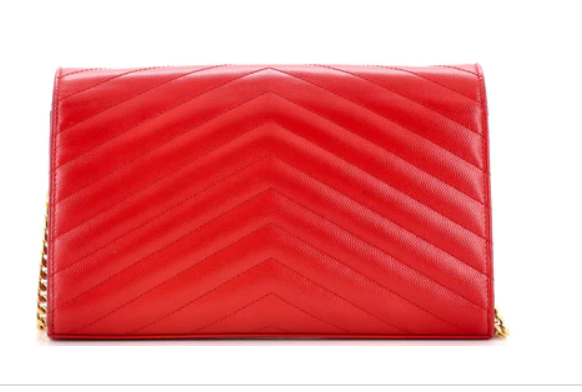 Saint LaurentDeconstructed Monogram Chain Wallet Matelasse Chevron Leather Medium