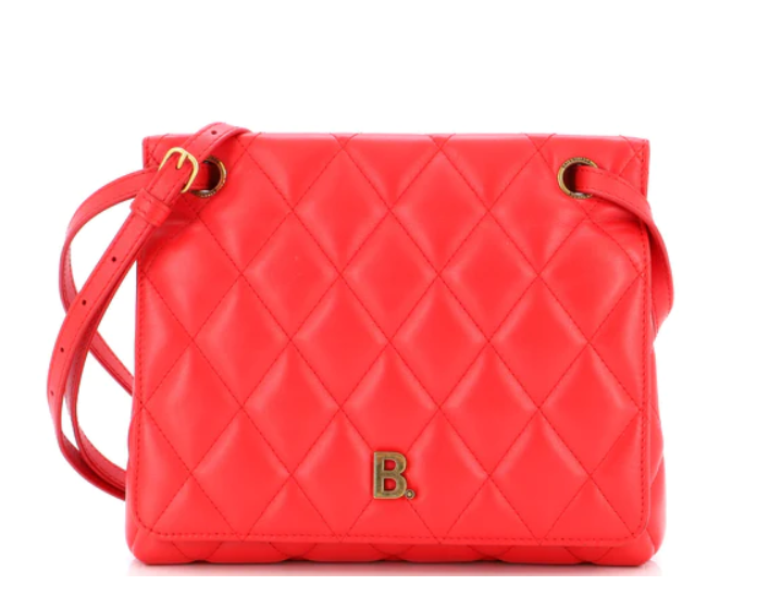 Balenciaga Touch B. Shoulder Bag Quilted Leather Medium