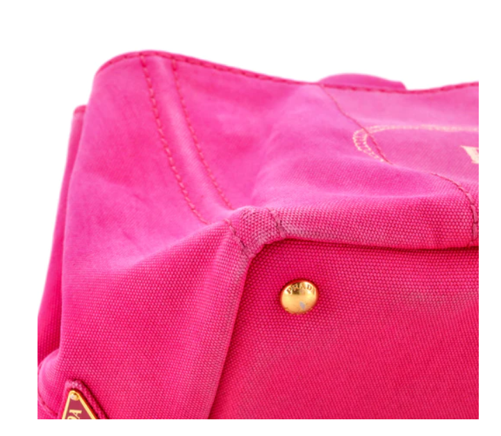 Prada Canapa Convertible Tote Canvas Medium