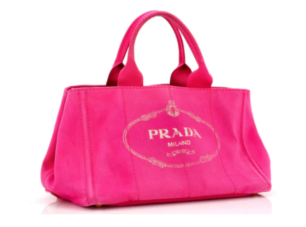 Prada Canapa Convertible Tote Canvas Medium