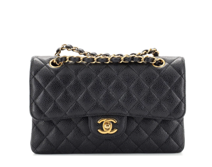 Chanel - Classic Double Flap Bag Quilted Caviar Small