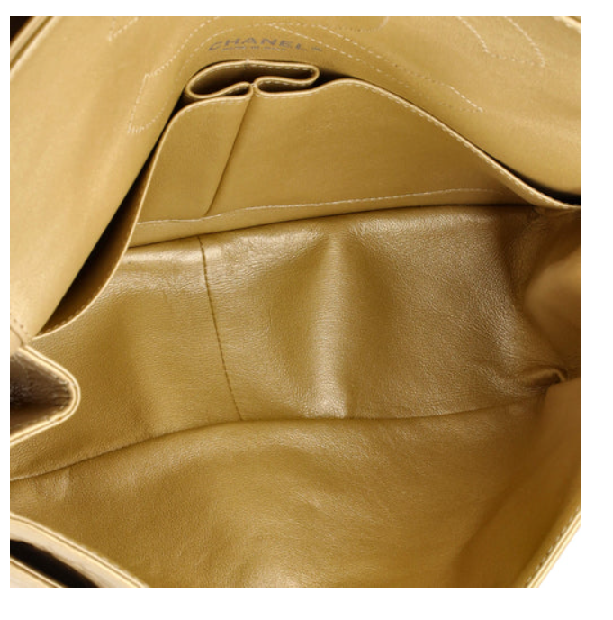 CHANEL 2.55 Reissue Aged Calfskin Leather Shoulder Bag Metallic Gold 